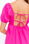 Back Tie Detail Babydoll Dress